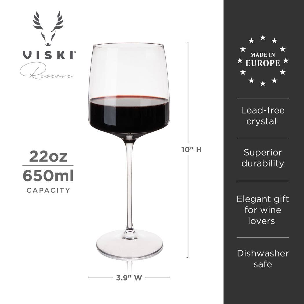 Viski - Reserve Julien Crystal Bordeaux Glasses - Set of 4